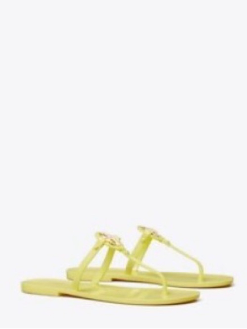Tory Burch Mini Miller Yellow Logo Thong Sandals